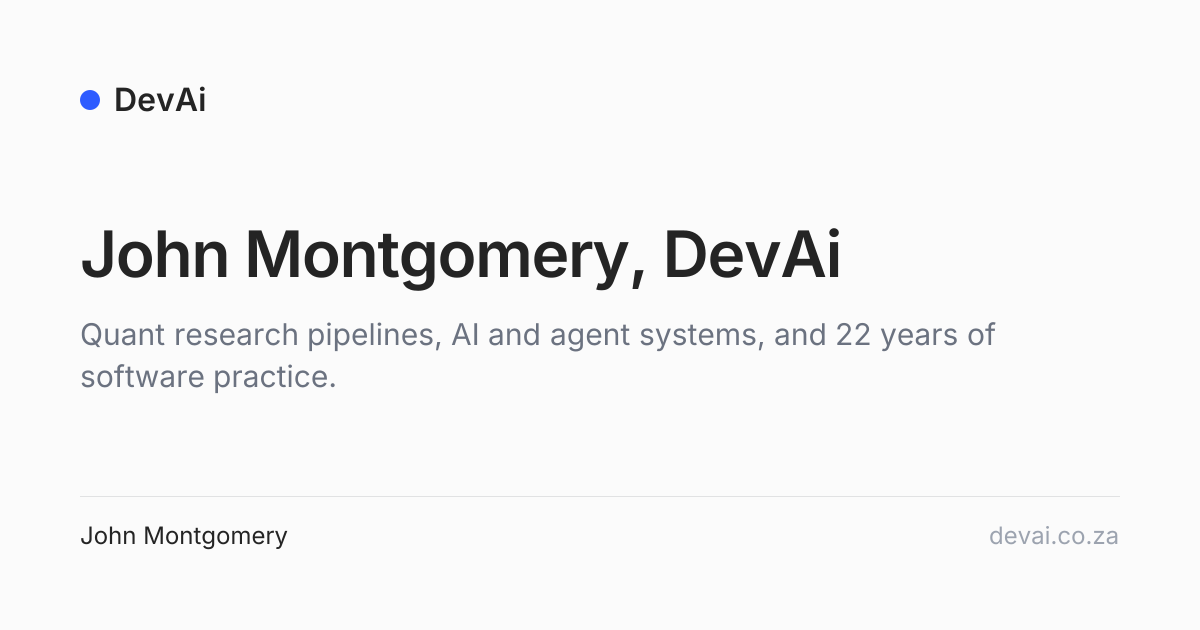 John Montgomery, DevAi