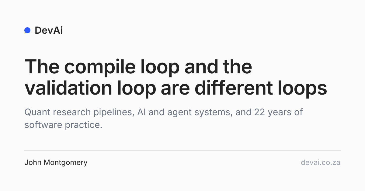 The compile loop and the validation loop are different loops